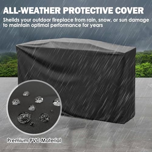 COOS BAY Smokeless 50,000 BTU Propane Fire Pit, Outdoor Gas Fireplace with Hidden Tank Storage for Patio, Deck, Backyard Heating, Gray/Tan 6