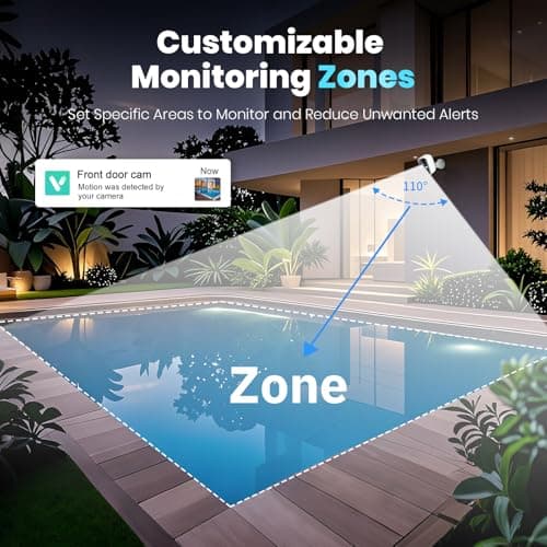 Techage Security Cameras Wireless Outdoor, 2K Battery Powered Cameras for Home Security with AI Motion Detection, 2.4G WiFi, Color Night Vision, 2-Way Talk, IP66 Waterproof, Cloud/SD Storage 2 Pack 9