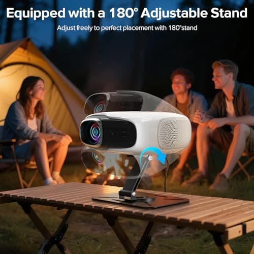 Projector, Smart Projector 1080P with WiFi and Bluetooth, Portable Projector with Apps Built-in and Projector Stand, Auto Focus & Keystone, Mini Movie Projector for Home Theater 9