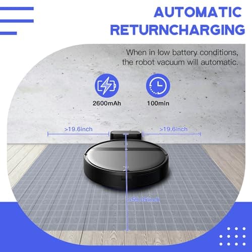 Kilgone Robot Vacuum and Mop Combo for Pet Hair & Large Homes – 2 in 1 Robot Vacuum with WiFi/App/Voice, 120 min Runtime, Super Thin, Quiet 7