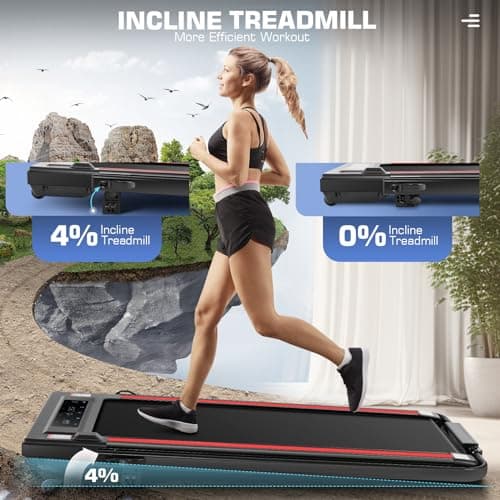 ANCHEER Treadmills, 3 in 1 Folding Treadmill with Incline, Walking Pad Under Desk for Home Office, Portable Treadmill with Remote Control, Quiet and Powerful, Installation-Free 6