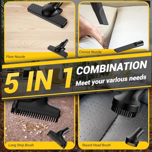 LITEKON Cordless Vacuum Compatible with 𝗗𝗘-𝗪𝗔𝗟𝗧 20V Max Battery (No Battery), Handheld Battery Powered Vacuum Cleaner for Wood Floor, Carpet, Car Cleaning, 125AW (Tool Only) 6