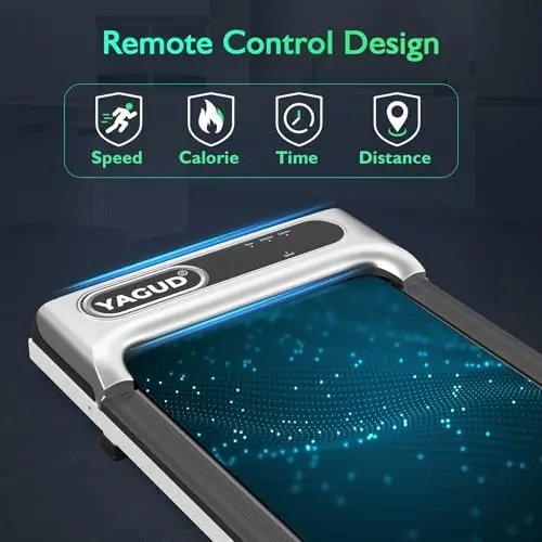 YAGUD Walking Pad, Under Desk Treadmill for Home Office, 2 in 1 Portable Walking Treadmill with Remote Control, Walking Jogging Machine in LED Display 5