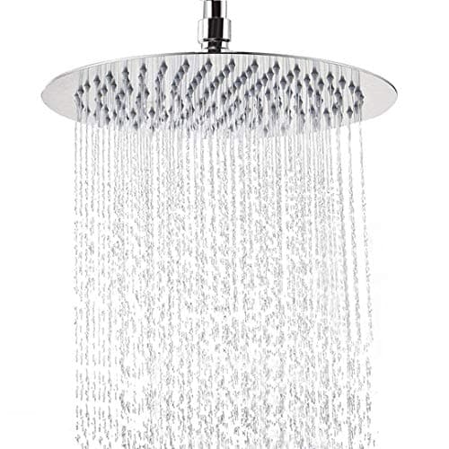 NearMoon Rain Shower Head, Ultra-Thin Design-Pressure Boosting, Awesome Some Experience, High Flow Stainless Steel Rainfall Head (12 Inch, Chrome Finish)