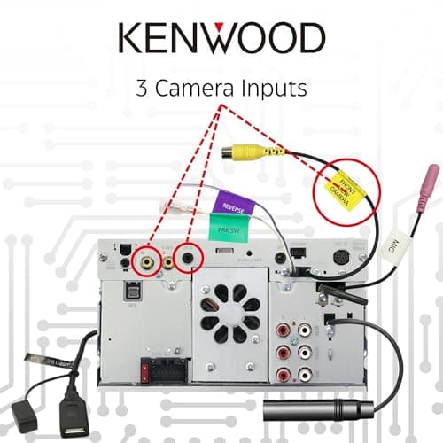 KENWOOD DMX7709S 6.8-Inch Capacitive Touch Screen, Car Stereo, CarPlay and Android Auto, Bluetooth, AM/FM Radio, MP3 Player, USB Port, Double DIN, 13-Band EQ, SiriusXM 7