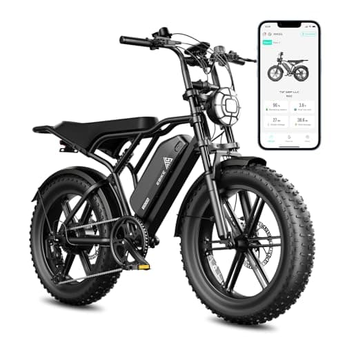 TST Electric Bike for Adults, 1500W Peak Brushless Motor 28 MPH 100 Miles Fat Tire E Bike with 48V 15Ah Removable Battery 20" Electric Bike Hydraulic Suspension and Rear Seat UL 2849 Certified