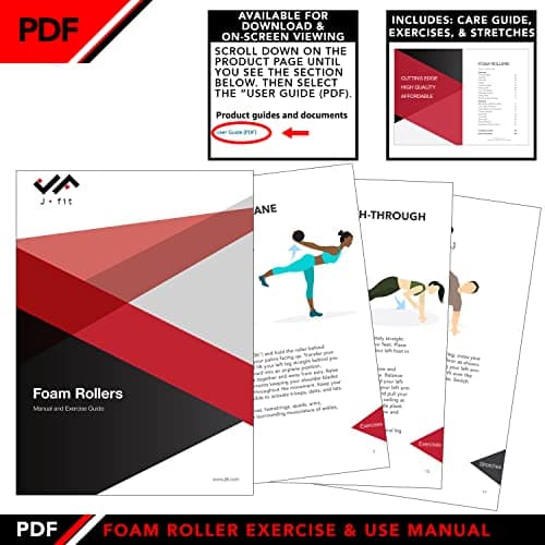 JFIT High Density Foam Roller, Speckled Blue, 36-Inch 5