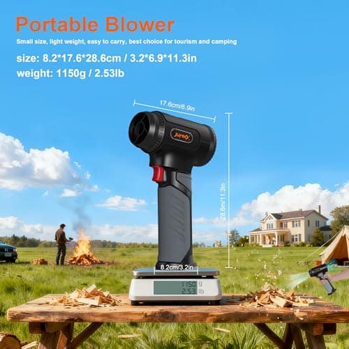 Snow Blower -64mm Supper Motor,756W Stepless Speed- Leaf Blowers,680CFM(1200g WindPressure), 3000mAh*8,30W Fast Charging,Cordless Leaf Blower for Leaves,Snow,House,Machine Room,Car Cleaning (X21) 6