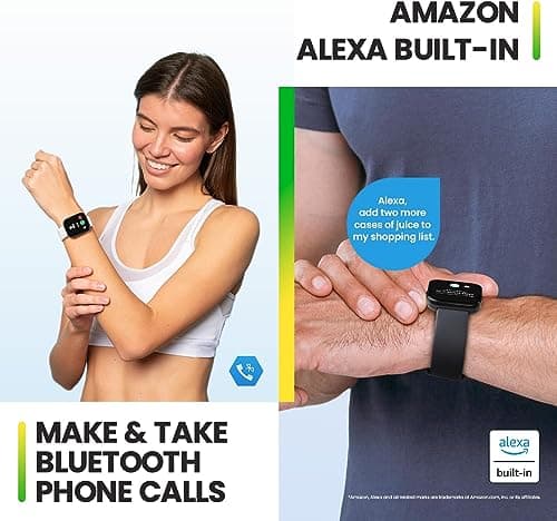 Amazfit Bip 5 Smart Watch 46mm, GPS, Amazon Alexa Built-in, Bluetooth Calling, 10-Day Battery, Heart-Rate & VO2 Max, Sleep Health Monitoring, AI Fitness Tracker App, for Android & iPhone, Black 9