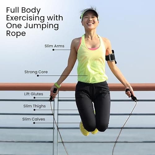 Limm Adjustable Jump Rope for Workout - All-Purpose Exercise Jump Rope Kids & Adults Love with Tangle-Free, Comfortable Foam Handles - Best Slimming, Cardio & Endurance Training - Black 5