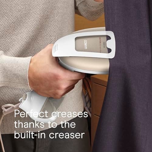 Conair Turbo Extreme Steam Hand Held Fabric Steamer, GS59X, 1875W, 15 min, 7.3 oz, White/Champagne 6