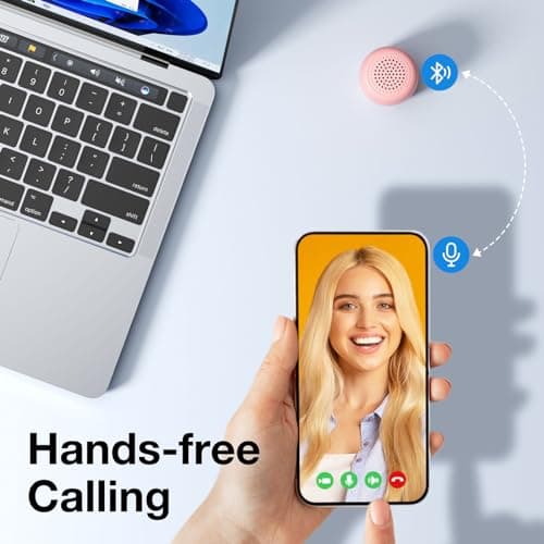 LEICEX Mini Wireless Bluetooth Speaker with Bluetooth 5.0 - Perfect for Travel & Outdoor Sound (Pink) 3