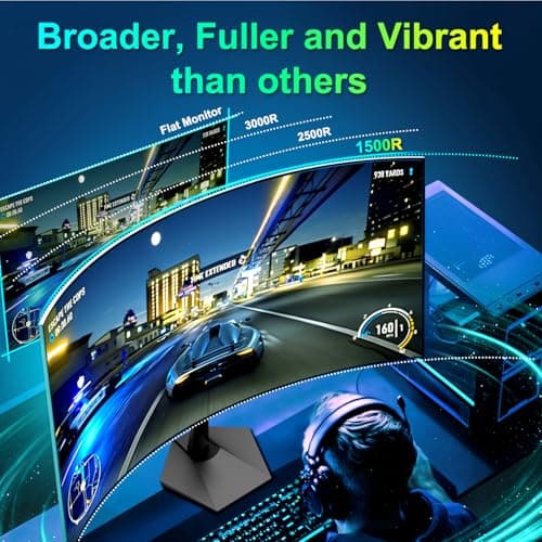 SANSUI Curved Monitor 27 inch 120Hz USB Type-C Computer Monitor with Speakers Built in丨FHD 1080p丨HDR丨110% sRGB丨1500R丨VESA Compatible,for Tablet,Desktop,Laptop and PC Work Gaming 7