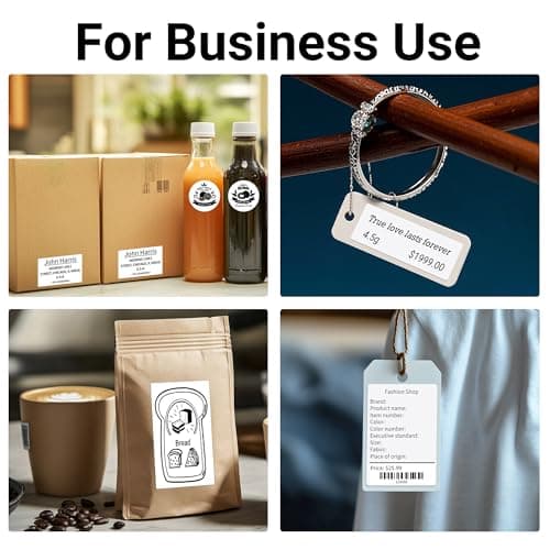 ORGBRO Z3 Bluetooth Label Maker, Portable Thermal Barcode Label Printer, 2-3 Inch Print Width, Suitable for Small Business, Address, Logo, Clothing, Compatible with Phones & PC 6