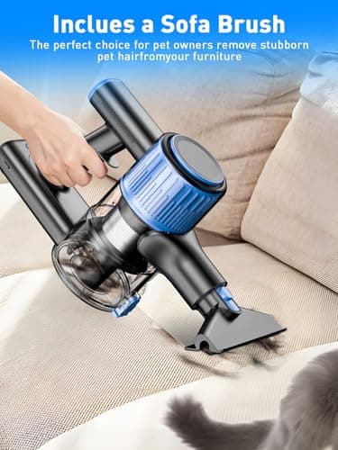 Cordless Vacuum Cleaner, 30Kpa 8-in-1 Stick Vacuum with LED Display & 3 Cleaning Modes, 45-Minute Runtime & Detachable Battery, Lightweight Vacuum Cleaner for Home Hardwood Floors Carpets and Pet Hair 6