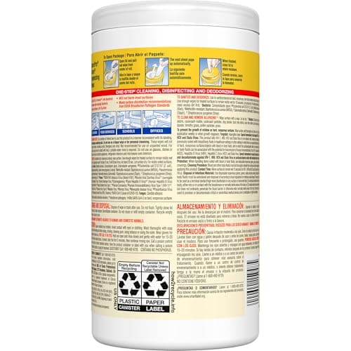 CloroxPro Clorox Disinfecting Wipes, Lemon Fresh, 75 Count (Package May Vary) 8