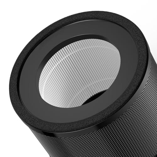 2 Pack HEPA Replacement Filter, Compatible with TaoTronics TT-AP001 and VAVA VA-EE014, 3-in-1 HEPA and Activated Carbon Filter 7