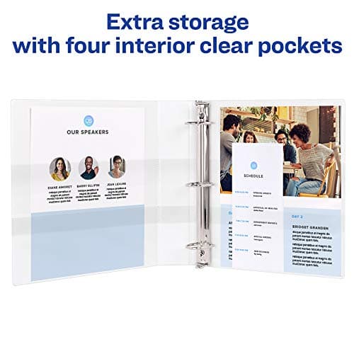 Avery Durable View 3 Ring Binder, 1 Inch EZD Rings, 1 White Binder (09301) 5