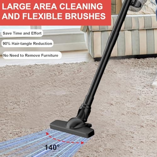 Cordless Vacuum for Milw-auke 18V Battery, Handheld Vacuum Cleaner Stick Vacuum Shop Vac for Home Car Hardwood Floor Carpet with Washable HEPA Filter 125AW(No Battery) 2