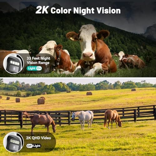 runofast 4G LTE Cellular Security Camera,No WiFi Solar Wireless Camera Outdoor Built in SIM Card & Subscription Monthly Fee, Remote Control, Pan Tilt,2K HD Night Vision, 2-Way Talk,Motion Detection 7