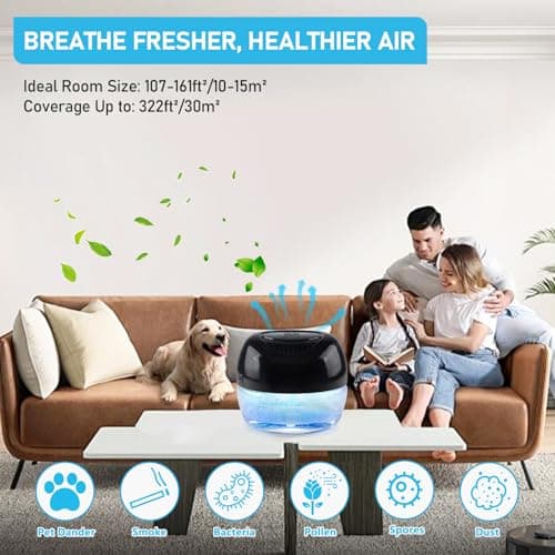 ap airpleasure Purifier Air Washer, Air Fresher Aroma Diffuser for Home, Office, Air Purifier with Night Light (Black) 6