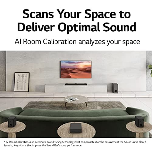 LG S80QR 5.1.3ch Sound bar with 4ch Rear Speakers, Center Up-Firing, Dolby Atmos DTS:X, Works with Airplay2, Spotify HiFi, Alexa, High-Res Audio, Synergy TV, Meridian 7