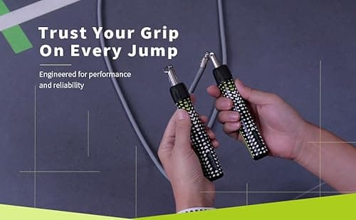 Weighted Jump Ropes for Men & Women, 1/2 LB Jump Rope Weighted With Ball-bearing, No-Slip Grip, Durable Steel Cable, Heavy Jump Rope Designed for Fitness, High-Intensity Strength Workouts, crossfit 9