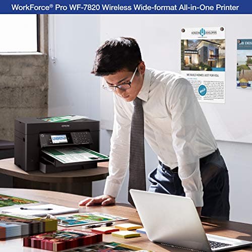 Epson Workforce Pro WF-7820 Wireless All-in-One Wide-Format Printer, Auto 2-Sided Print 13" x 19" Copy, Scan & Fax, 50-Page ADF, 250-sheet Paper Capacity, Works with Alexa - Black 6