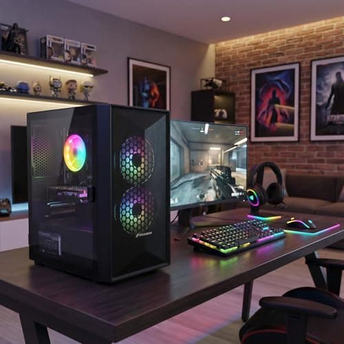 STGAubron Prebuilt Gaming PC Desktop, Radeon RX 550 4G, Intel Core i5 up to 3.6GHz, 16G RAM, 512G SSD, WiFi 6, BT 5.0, RGB Fan x2, Windows 11 Home 5