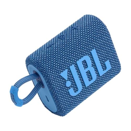JBL Go 3 Eco - Portable Mini Bluetooth Speaker, big audio and punchy bass, IP67 waterproof and dustproof, 5 hours of playtime, Made in part with recycled materials (Eco Blue) 5