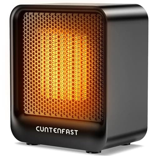 Electric Space Heater, Lightweight PTC Ceramic Fast Heating Desk Heater for Office, Bathroom Portable Mini Personal Heater with Overheating Tip-Over Protection for Office Desk, Camping, Indoor Use