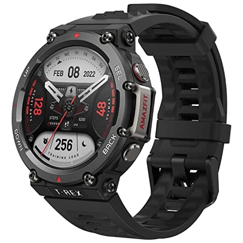 Amazfit T-Rex 2 Rugged Smart Watch 47mm, Military Certified, Dual-Band GPS, 24-Day Battery Life, Ultra-Low Temperature Operation, AI Fitness Coach, 150+ Sports Modes, for Android iPhone(Black)