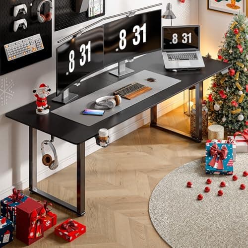 ONBRILL Standing Desk, 63x30 Inches Rectangle Stand Up Desk with 4 Legs, Dual Motor and Memory Controller, Adjustable Height from 28-46 Inches for Home and Computer Workstation, Black