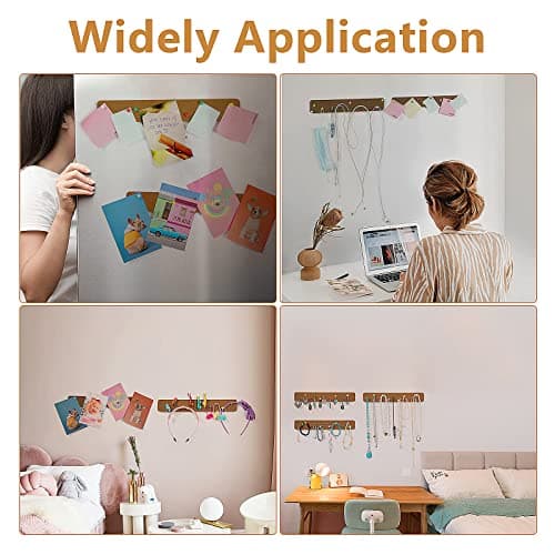 Felt Pin Board Bar Strips Bulletin Board for Bedrooms Offices Home Wall Decoration, Notice Board Self Adhesive Cork Board with 35 Push Pins for Paste Notes, Photos, Schedules 7
