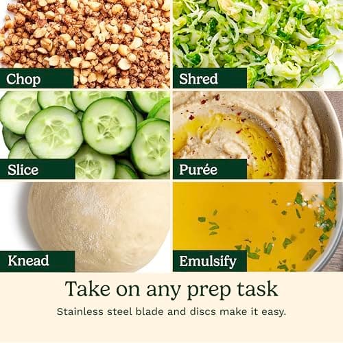 Cuisinart 7-Cup Pro Classic Food Processor, 600-Watt Motor, Vegetable Chopper & Blender for Mincing, Dicing, Shredding, Puree & Kneading Dough, DLC-10SYP1, White 7