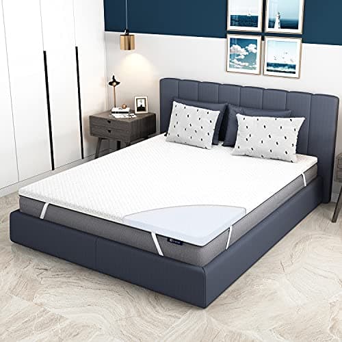 Avenco 3 Inch Twin Memory Foam Mattress Topper, Cooling Gel Foam Bed Topper with Removable Cover for Twin Size Bed, CertiPUR-US Certified