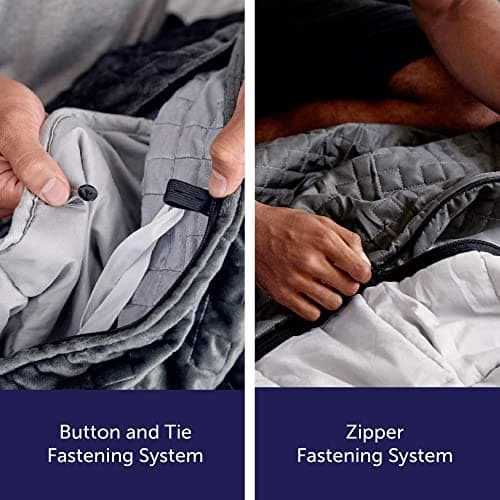 Gravity Weighted Blankets for Adults, 15lbs Grey (48" x 72", Twin/Single) - Heavy Comfort Cotton Blanket with Glass Beads - Utra-Soft Premium Breathable Microfiber Duvet Cover - Machine Washable 5