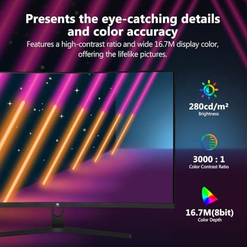 Z-Edge 32 inch Curved Gaming Monitor, FHD 1080P 240Hz Curved Monitor,1500R Computer Monitor, MPRT 1ms Monitor, FreeSync, Low Blue Light, UG32P 1X DP and 2X HDMI 7