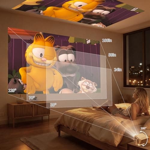 Yoton Mini Projector, Portable Phone small projector 1080P Full HD Supported for iOS/Android/Laptop, Video Projector Y3 Compatible with Fire Stick, HDMI, USB, PS5, Xbox 6