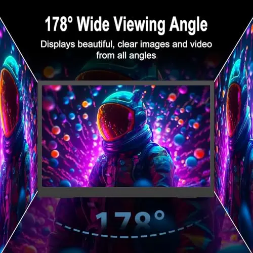 4K Portable Monitor, 15.6 Inch Screen Extender 3240×2160 UHD, 500 Nits 100% sRGB with 45° Adjustable Stand, HDMI & USB-C Computer Display for Travel Monitor Laptop & PC Mac Phone PS4 PS5 Switch 5