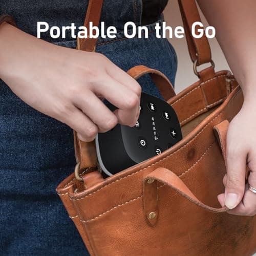 Meditation White Noise Sound Machine 30 Soothing Sounds with 32 Volume Control 12 Night Light 5 Timers Portable Sleep Machine for Travel Powered by AC or USB Sleep Therapy for Baby Kids Adults (Black) 6