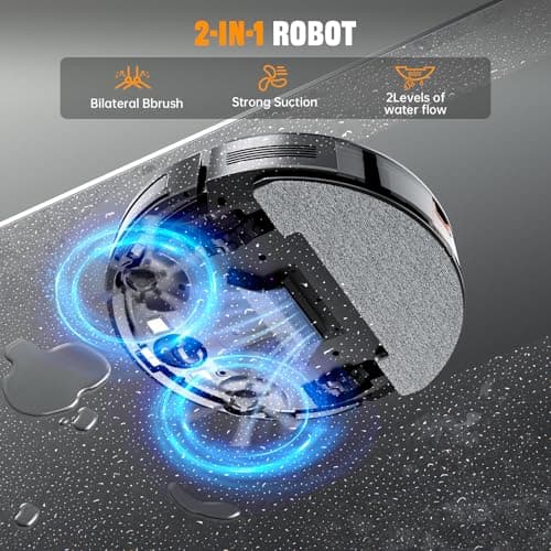 XIEBro Robot Vacuum & Mop 2 in 1 with 3200Pa Max Suction, Schedule, Slim, Ideal for Pet Hair YYF 6