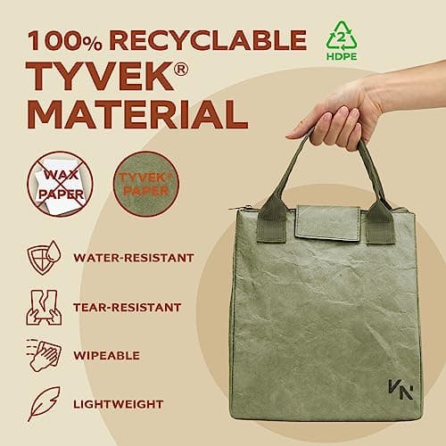 VonNova Women’s Insulated Lunch Bag with Premium 4mm Cooler Insulation, Cute Large 7L Lunch Tote for Office, Durable Small Lunch Box for Women, Stylish Lunchbox for Adults, Teens, Nurses, Teachers 6