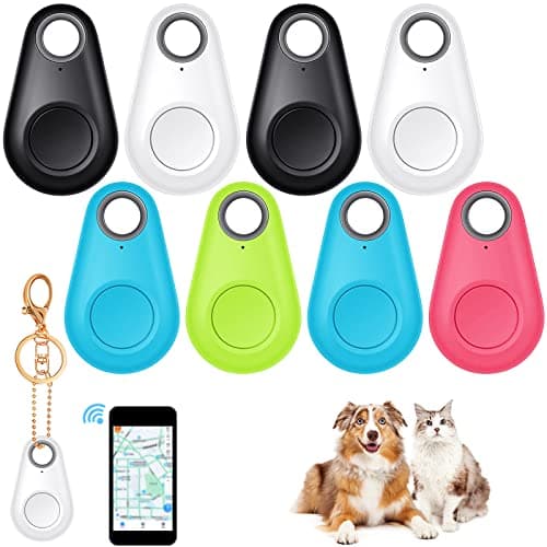 Konohan 8 Pack Key Finder Locator Anti Lost GPS Tracker Wireless Anti Lost Alarm Sensor Device Finder Mini Pet GPS Tracker for Locating Phone Keys Wallets Luggage Item, 5 Colors