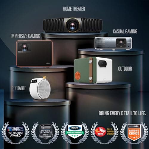 BenQ X3100i True 4K UHD 4LED Gaming Projector, 3300 ANSI Lumens, 4.2ms 1080p 240Hz, 100% DCI-P3, Preset Game Modes, Android TV, 10W TreVolo Speakers, Vertical Lens Shift, eARC, 3D 9