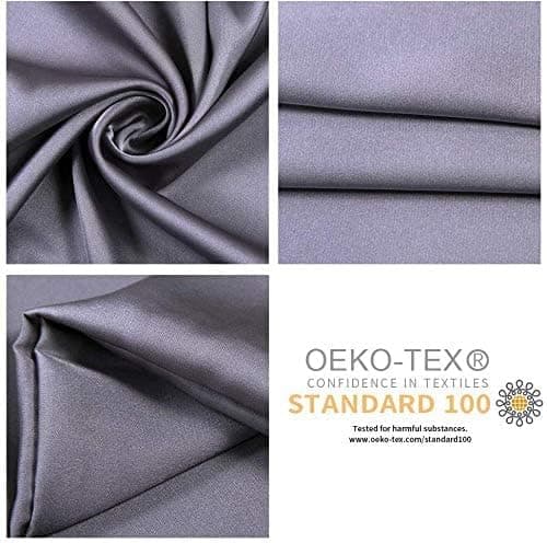 Jocoku 100% Mulberry Silk Pillowcases Set of 2 for Hair and Skin and Super Soft and Breathable Queen Size Nature Silk Pillowcases (Queen, Gray) 7