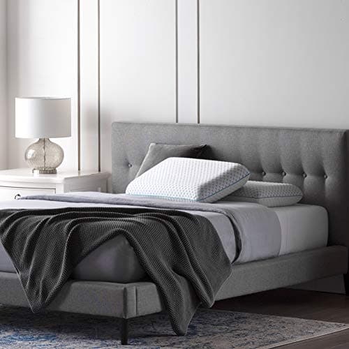 WEEKENDER Ventilated Gel Memory Foam Pillow with Reversible Cooling Cover – Two-Sided for All-Season Comfort – Washable Cover - King , White 7