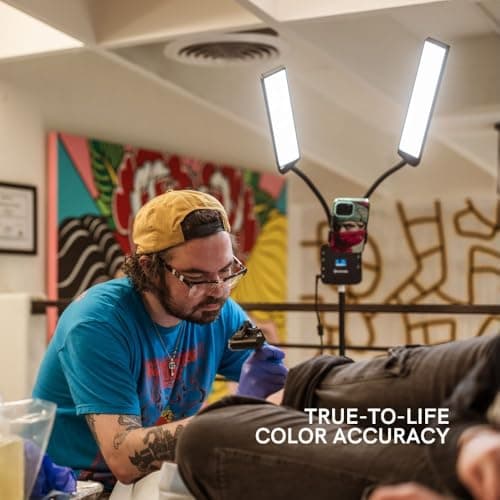 Lume Cube Flex Light Pro - Portable Dual LED Lamp with Tripod and Phone Holder Mount | Flexible 2-Point LED Lights for Tattoo Artists, Beauticians, aestheticians, lash Artists, and Content Creators 5