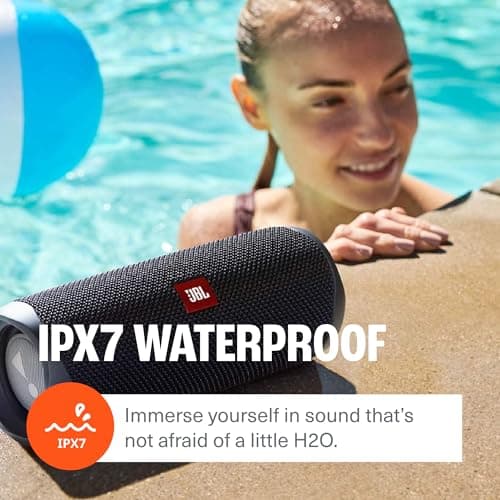 JBL FLIP 5, Waterproof Portable Bluetooth Speaker, Black, Small 5