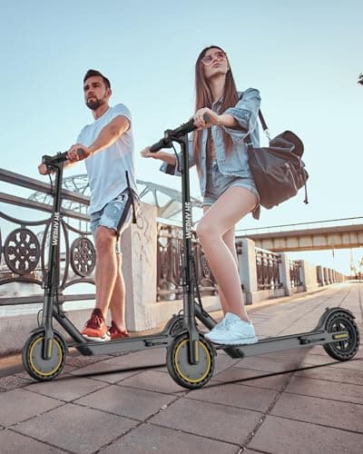 WERHY Electric Scooter, 350W/500W Powerful Motor, 19/22 MPH Max Speed, 15/23 Miles Range, Lightweight Foldable Kick Scooter with Dual Braking Systems, Smart APP 7